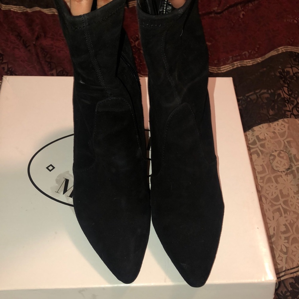 Black suede boots